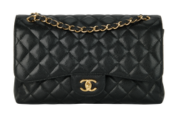 Jumbo Double Classic Flap,Caviar,Black,DB,16506328,3* £4900